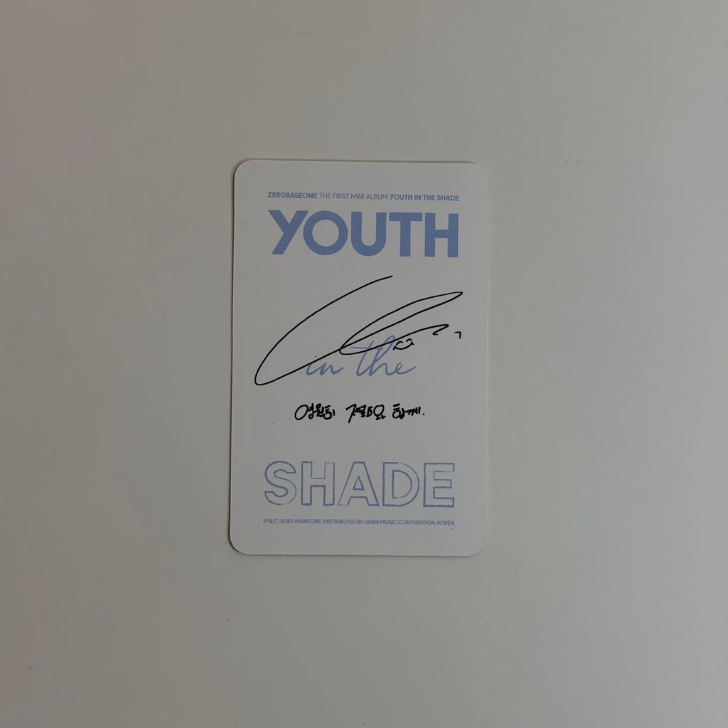 Photocard Zerobaseone Jiwoong