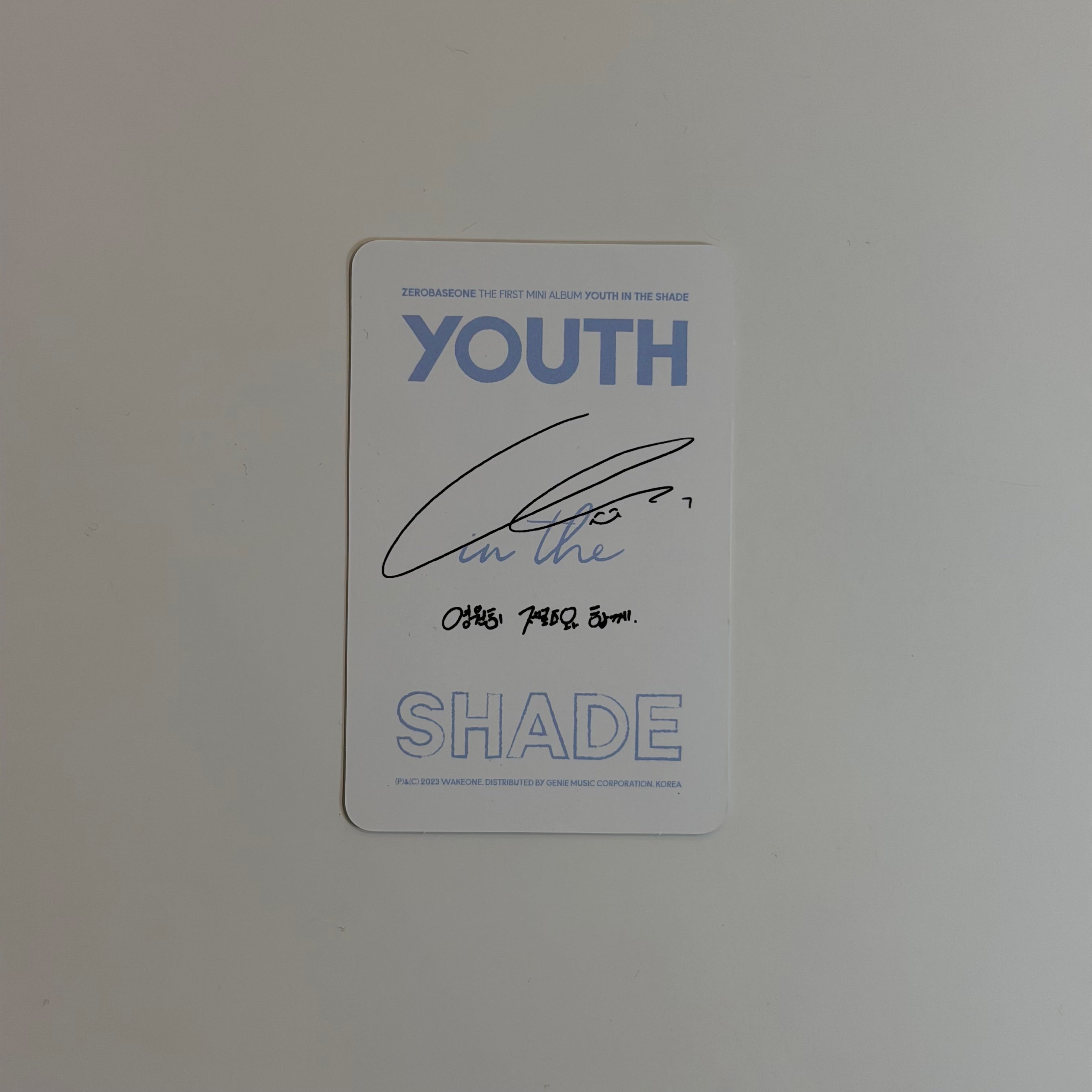 Photocard Zerobaseone Jiwoong