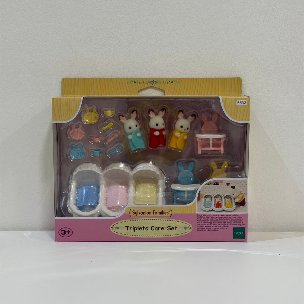 Sylvanian Families Set habitación de los trillizos conejos chocolate