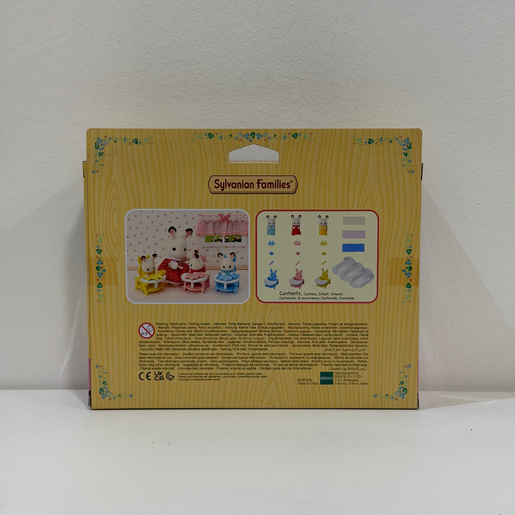 Sylvanian Families Set habitación de los trillizos conejos chocolate