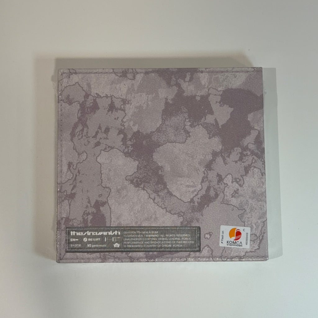 Álbum Enhypen the sin: vanish versión fugitive SUNOO (incluye photocard pob weverse)
