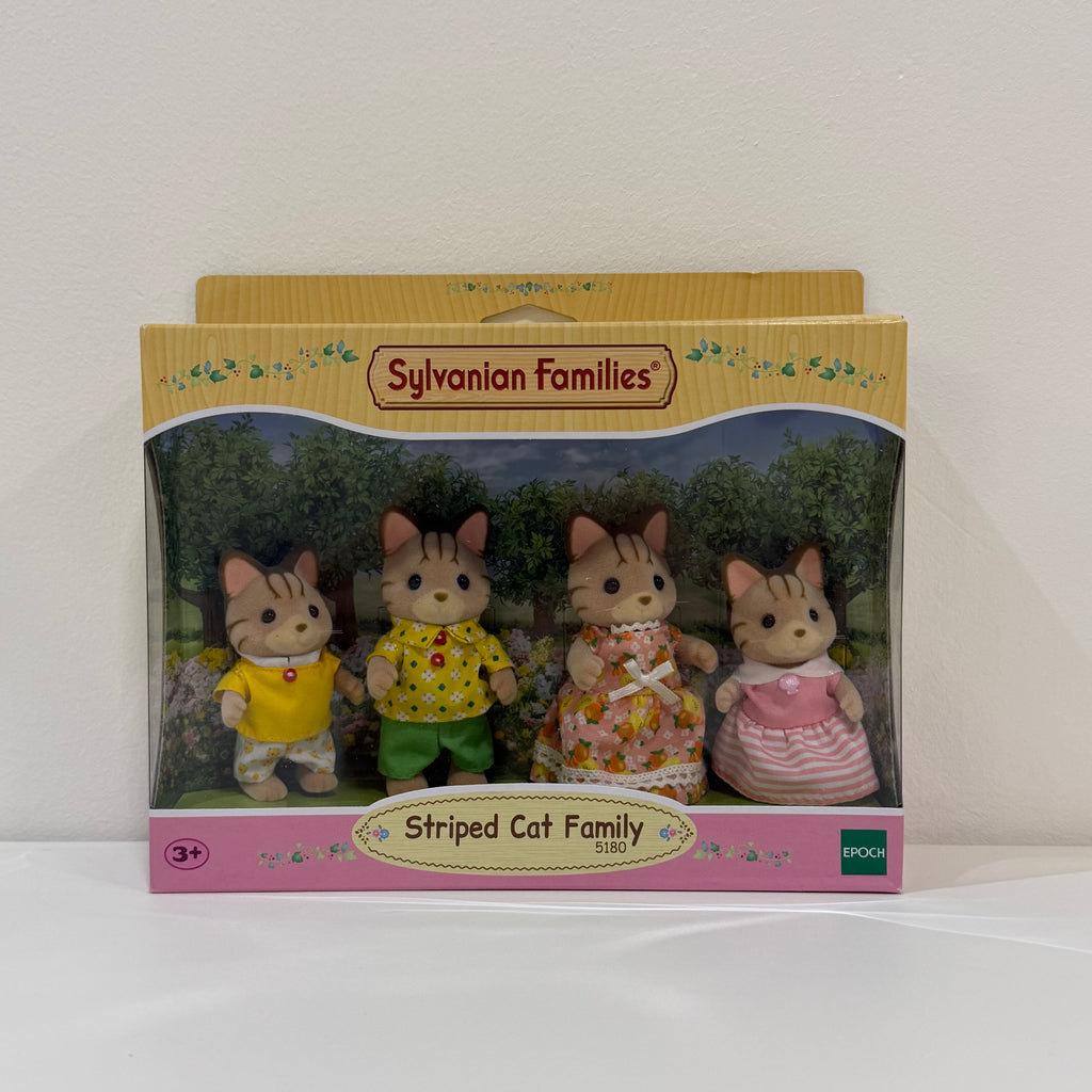 Sylvanian Families Familia Gatos Rayas