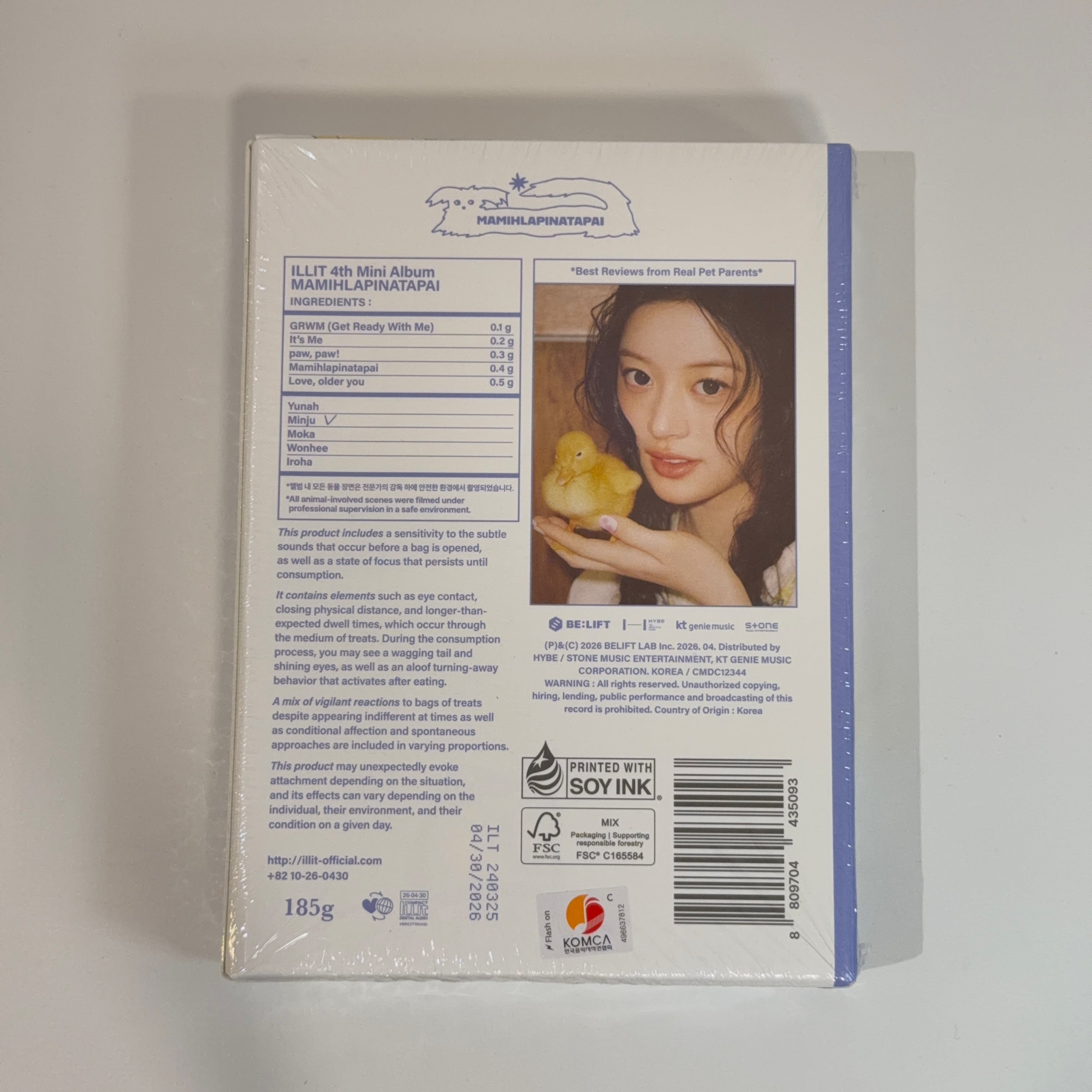 Álbum ILLIT MAMIHLAPINATAPAI versión Paw Paw MINJU