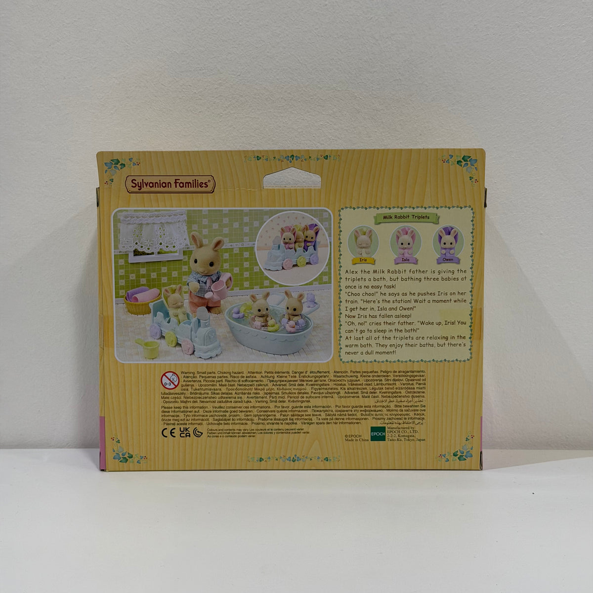 Sylvanian Families Set hora del baño trillizos conejos de leche