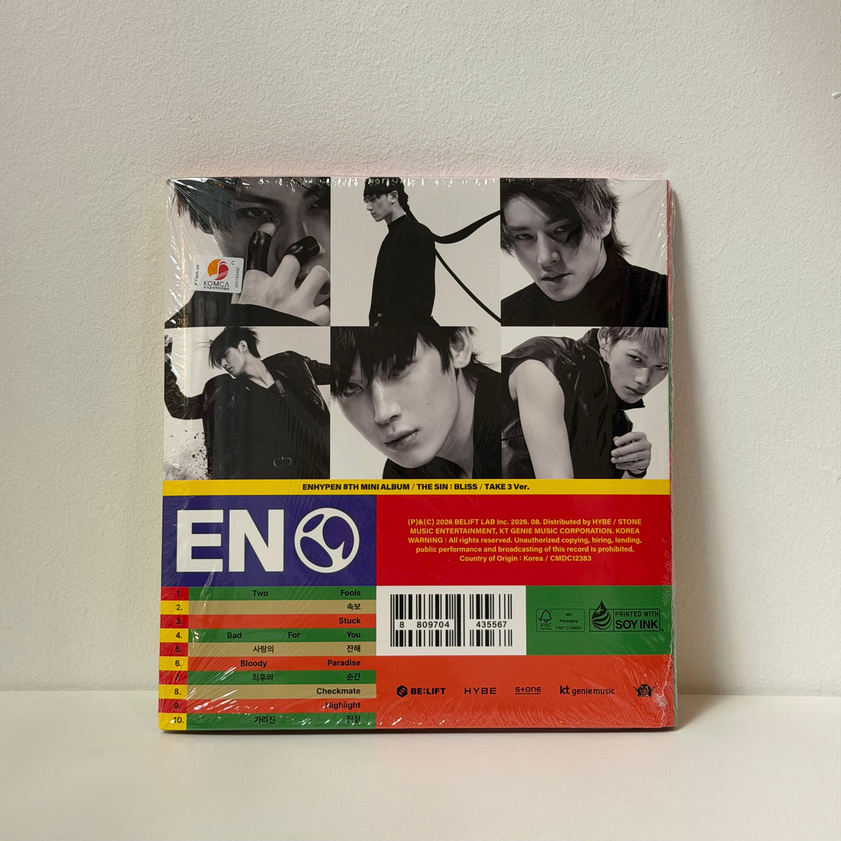 Álbum Enhypen The sin: bliss ver. TAKE 3
