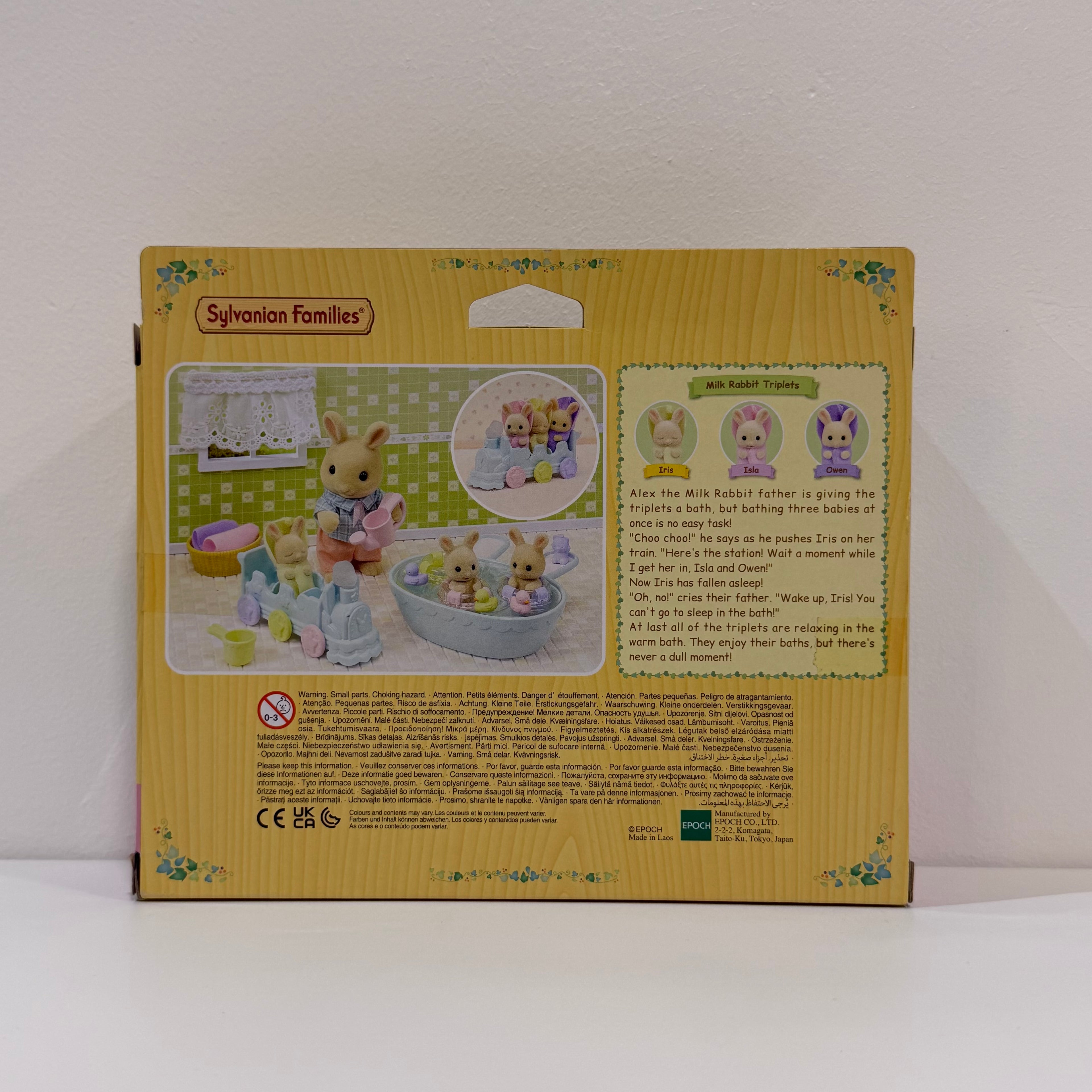 Sylvanian Families Set hora del baño trillizos conejos de leche