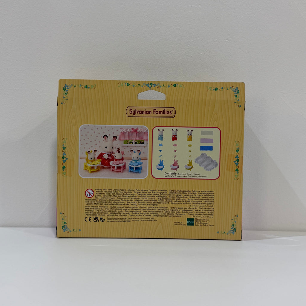 Sylvanian Families Set habitación de los trillizos conejos chocolate
