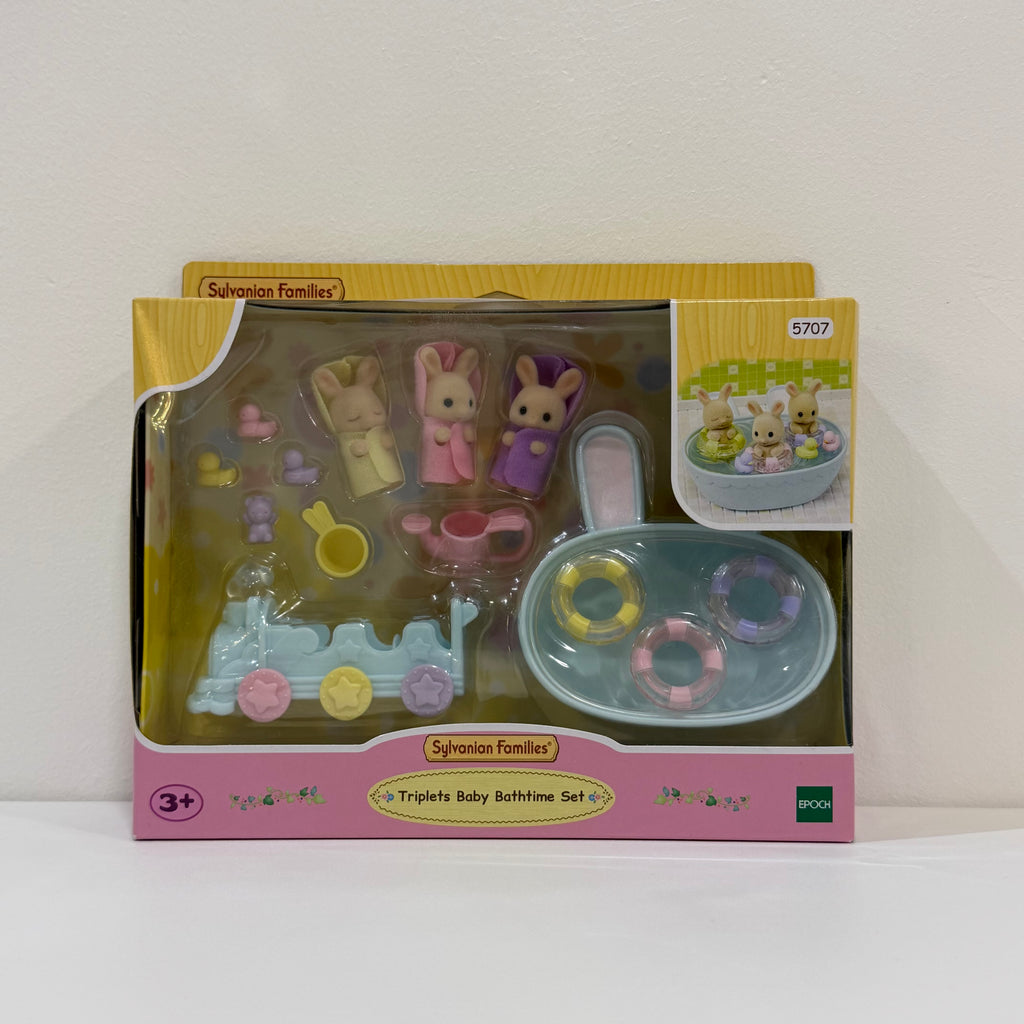 Sylvanian Families Set hora del baño trillizos conejos de leche