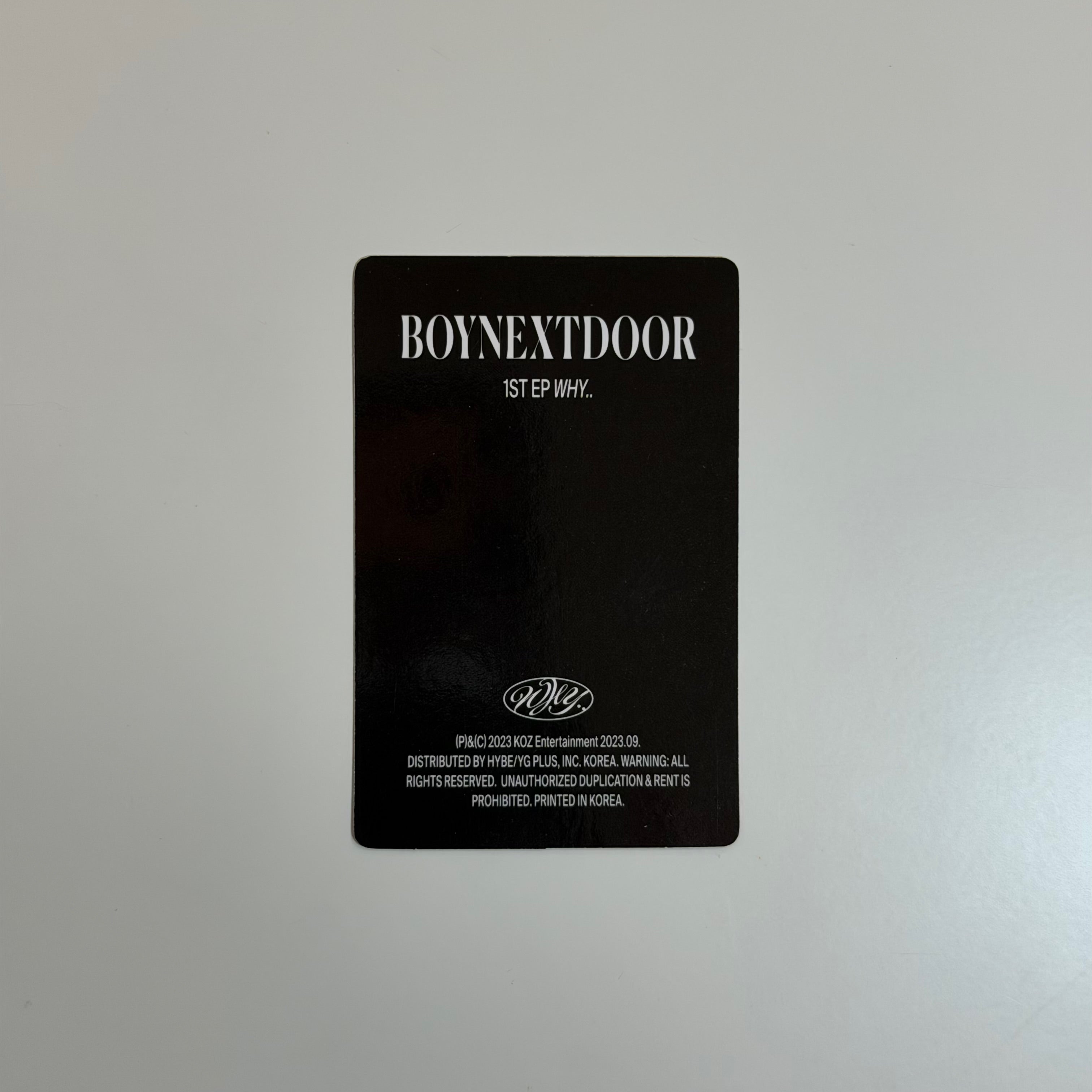 Photocard Boynextdoor Sub unit